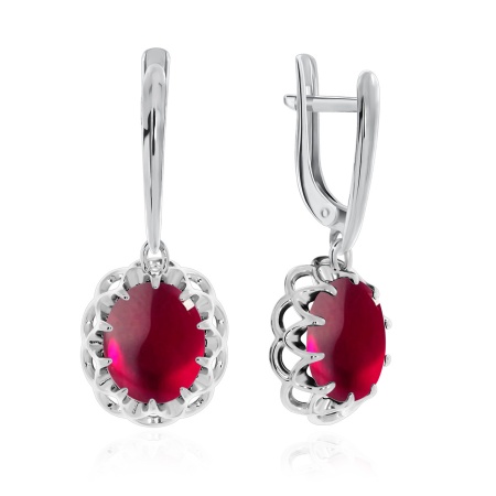 Серьги из серебра с агатами