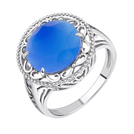 Кольцо из серебра с агатом со скидкой