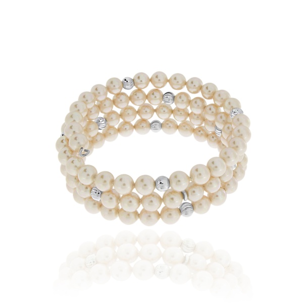 Купить браслет из серебра с жемчугом