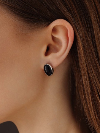 Серьги из серебра с агатами