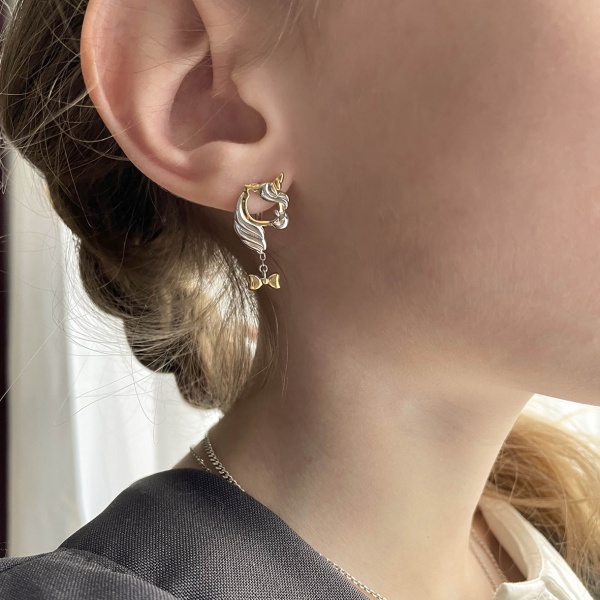 Серьги из серебра без вставок в ювелирном интернет-магазине