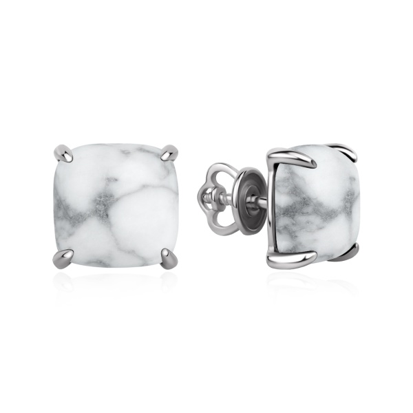 Серьги из серебра с кахолонгом в ювелирном интернет-магазине