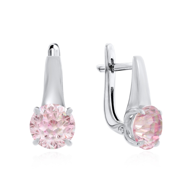 Серьги из серебра с фианитами в ювелирном интернет-магазине