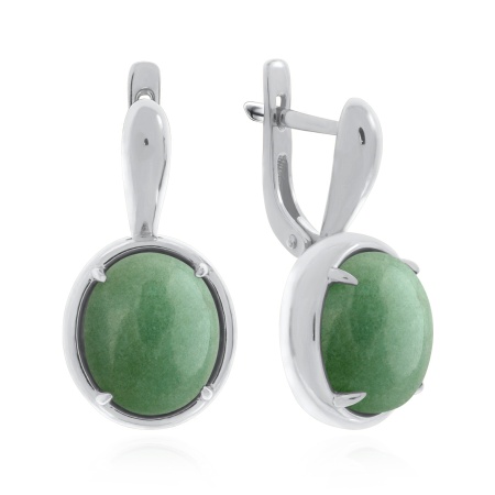 Серьги из серебра с авантюрином