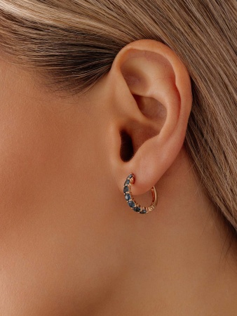 Серьги из серебра с лондон топазом