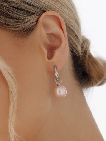 Серьги из серебра с жемчугом