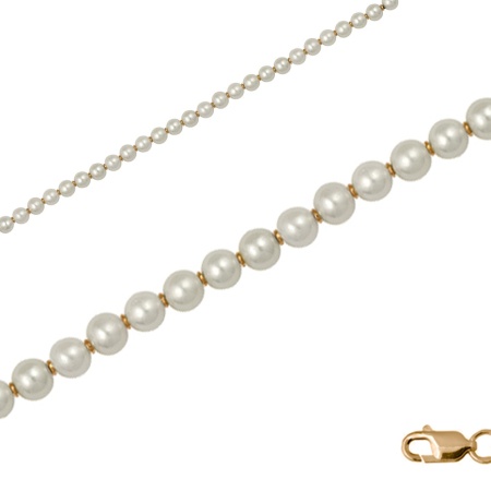 Браслет из золота с жемчугами