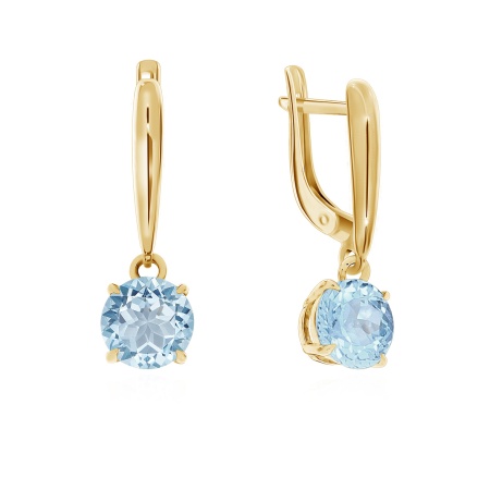 Серьги из серебра с топазом