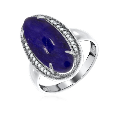 Купить кольцо из серебра с агатом и ситаллами в интернет-магазине KRASNOE