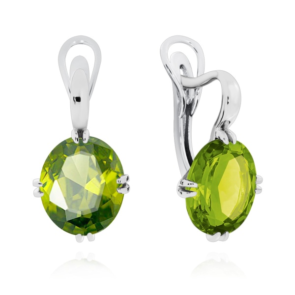 Серьги из серебра с ситаллами