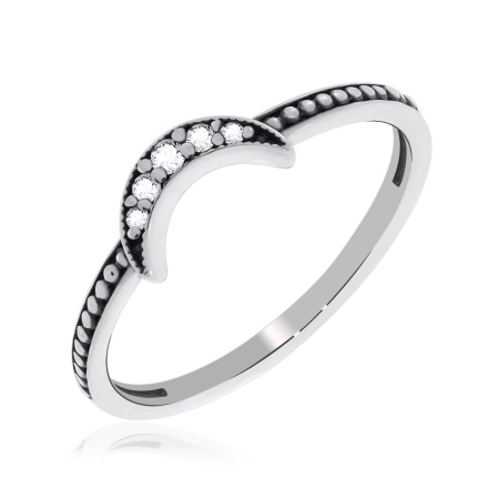 Купить кольцо из серебра с фианитами в интернет-магазине KRASNOE