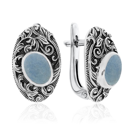 Серьги из серебра с виоланами 2310В01369 от KRASNOE, металл Серебро, вставка Виолан