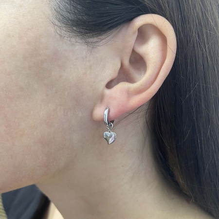 Серьги из серебра с фианитами