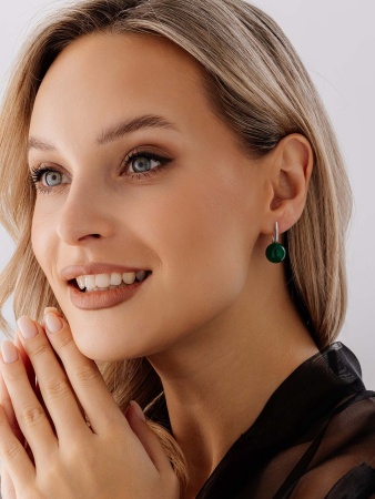 Серьги из серебра с агатами 2340391557-1-60 от KRASNOE, металл Серебро, вставка Агат