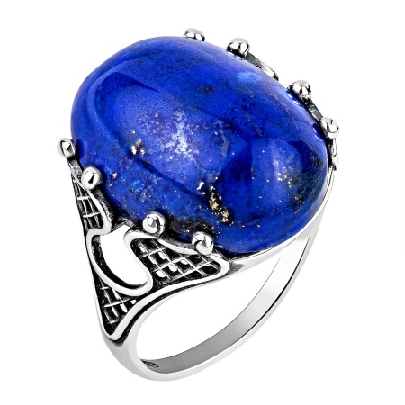 Купить кольцо из серебра с лазуритом в интернет-магазине KRASNOE