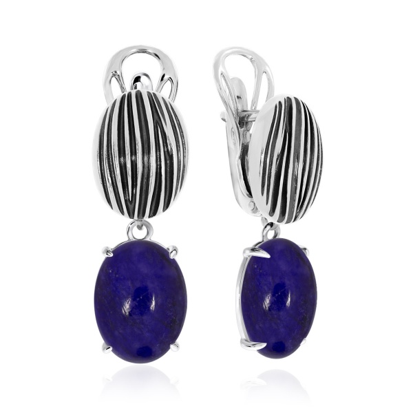 Серьги из серебра с агатами 2310391373-80 от KRASNOE, металл Серебро, вставка Агат