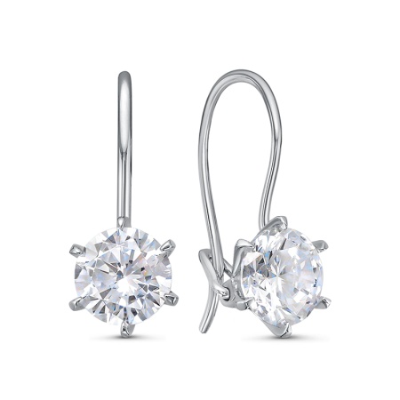 Серьги из серебра с1202067 от KRASNOE, металл Серебро, вставка Фианит