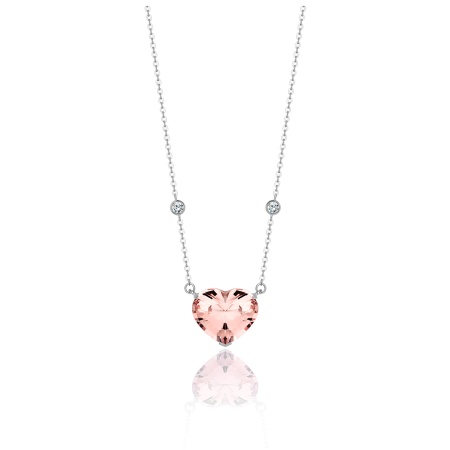 Колье из золота с морганитом и бриллиантами love facets light