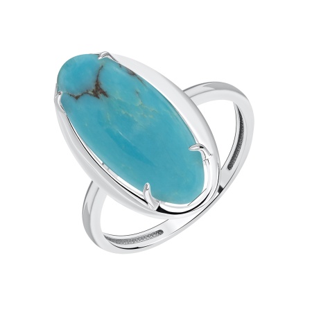Кольцо из серебра с бирюзой со скидкой