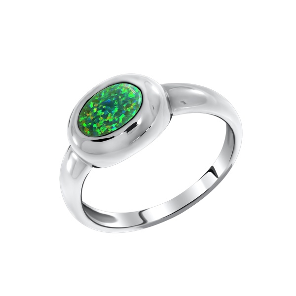 Кольцо из серебра с опалом со скидкой