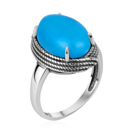 Купить кольцо из серебра с бирюзой в интернет-магазине KRASNOE
