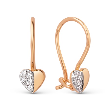 Серьги из золота 031702-1102 от KRASNOE, металл Золото, вставка Фианит