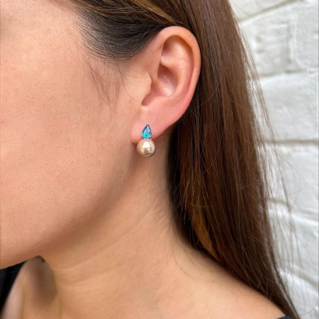 Серьги из серебра с жемчугом 2340241396-1-21 от KRASNOE, металл Серебро, вставка Жемчуг Имитация