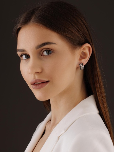 Серьги из серебра с ситаллами 2348881322л-20 от KRASNOE, металл Серебро, вставка Ситалл