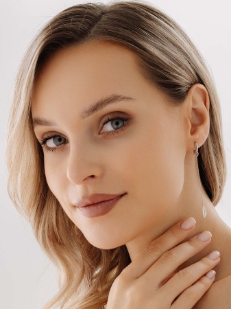 Серьги из серебра без вставок