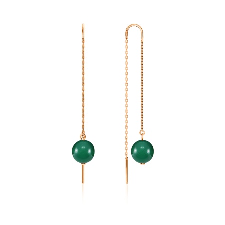 Серьги из серебра с агатами 2320390711-2-60 от KRASNOE, металл Серебро, вставка Агат