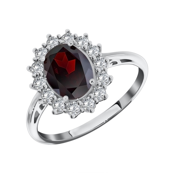 Купить кольцо из серебра с кварцем и фианитами в интернет-магазине KRASNOE