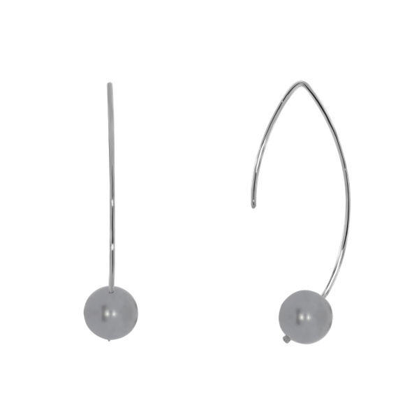 Серьги из серебра с жемчугом со скидкой