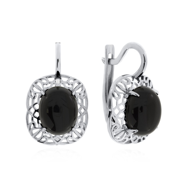 Серьги из серебра с агатами 2340391953-20 от KRASNOE, металл Серебро, вставка Агат Серьги из серебра с агатами 2340391953-20 от KRASNOE, металл Серебро, вставка Агат