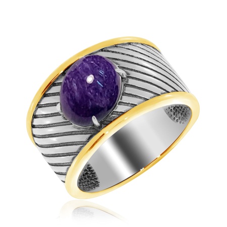 Купить кольцо из серебра с чароитом в интернет-магазине KRASNOE