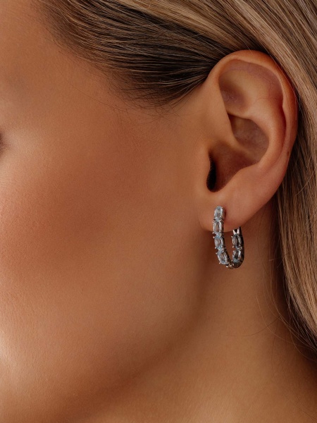 Серьги из серебра с топазом в ювелирном интернет-магазине