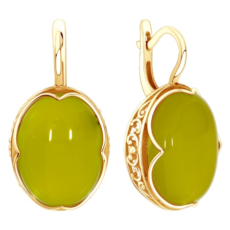 Серьги из серебра с агатами 2320395156-50 от KRASNOE, металл Серебро, вставка 