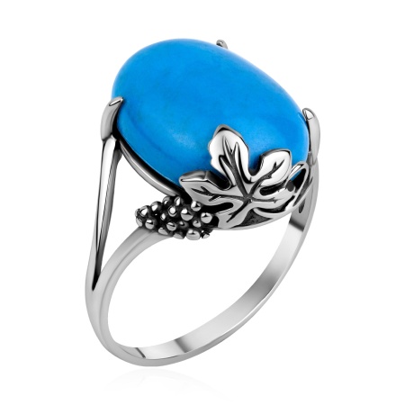 Купить кольцо из серебра с бирюзой в интернет-магазине KRASNOE