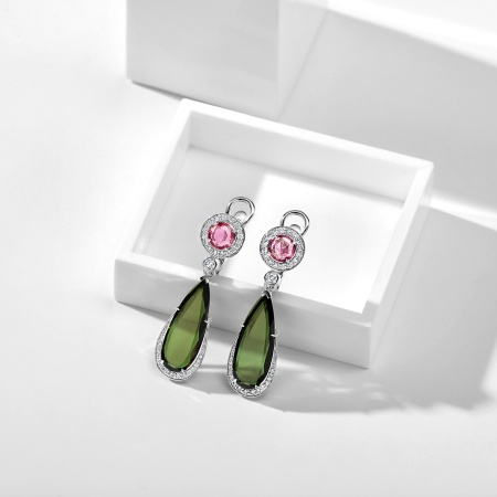 Серьги из золота с турмалином и бриллиантами Nothing more