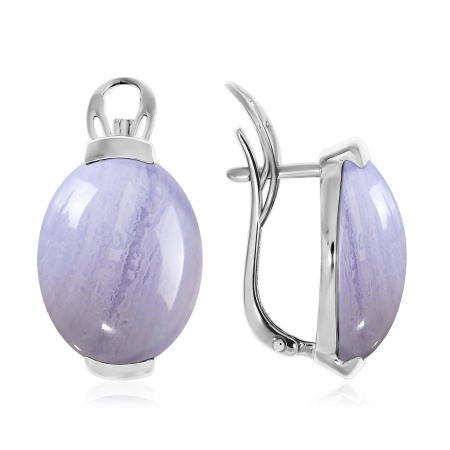 Серьги из серебра с агатами со скидкой