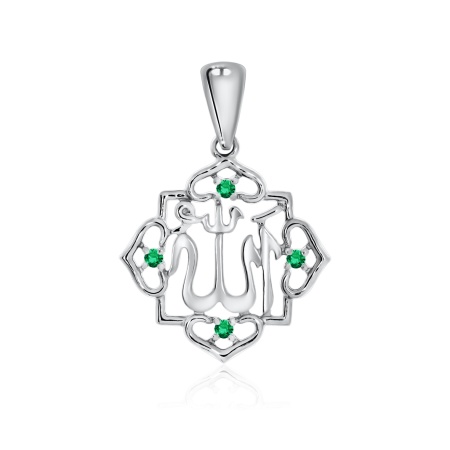 Подвеска из серебра с фианитами