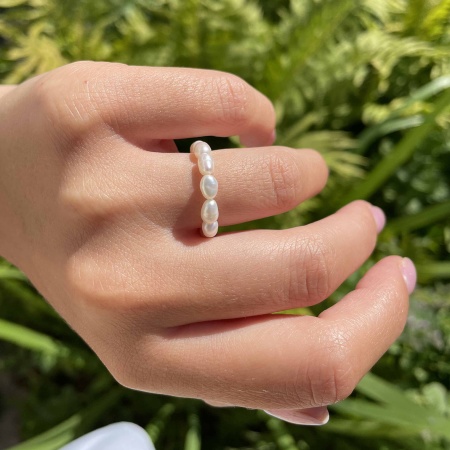 Купить кольцо на нити с жемчугами в интернет-магазине KRASNOE