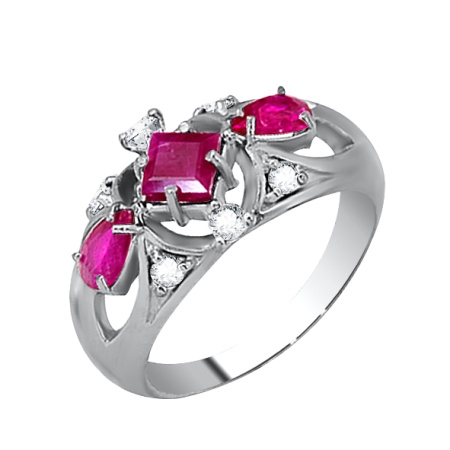 Купить кольцо из серебра с корундом в интернет-магазине KRASNOE