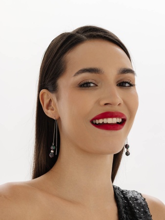 2340590720-1 Серьги (Ag 925) 2340590720-1 от KRASNOE, металл Серебро, вставка Цоизит