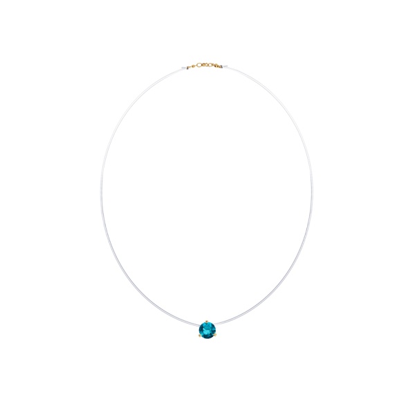 Колье из серебра с топазом