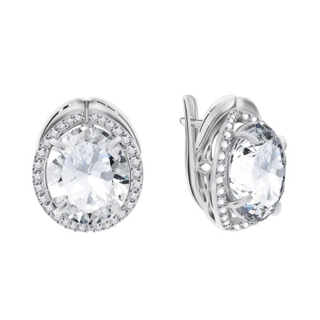 Серьги из серебра с фианитами 2340200140 от KRASNOE, металл Серебро, вставка Фианит