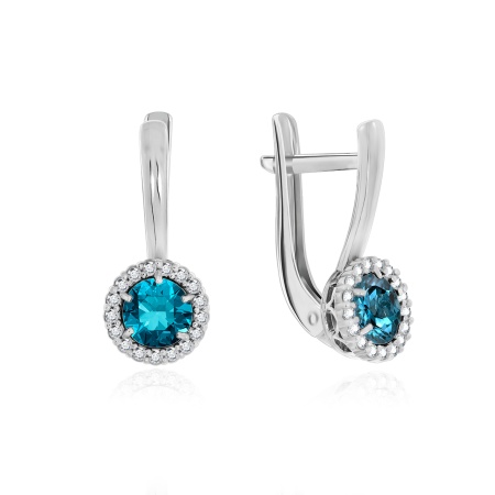 Серьги из серебра со шпинелью