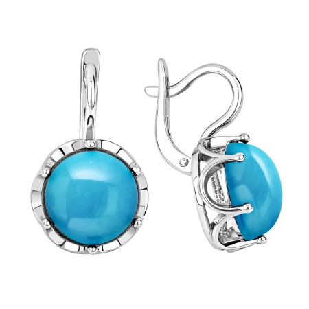 Серьги из серебра с бирюзой