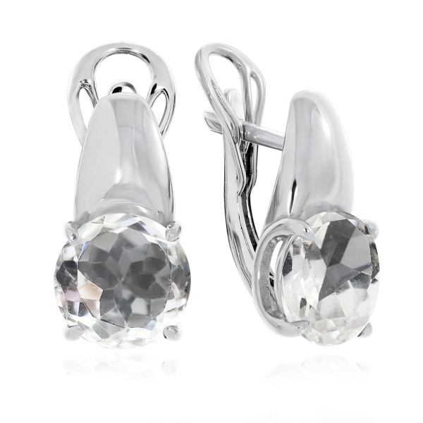 Серьги из серебра с хрусталём