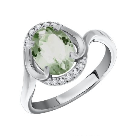 Купить кольцо из серебра с фианитами в интернет-магазине KRASNOE