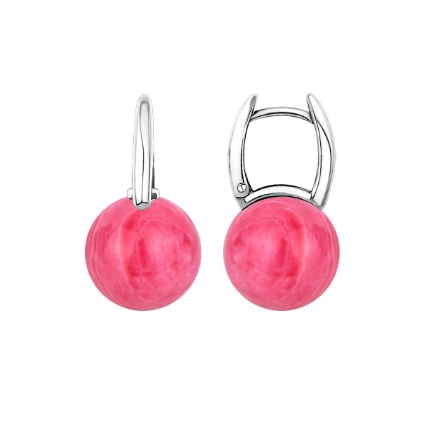 Серьги из серебра с родохрозитом в ювелирном интернет-магазине